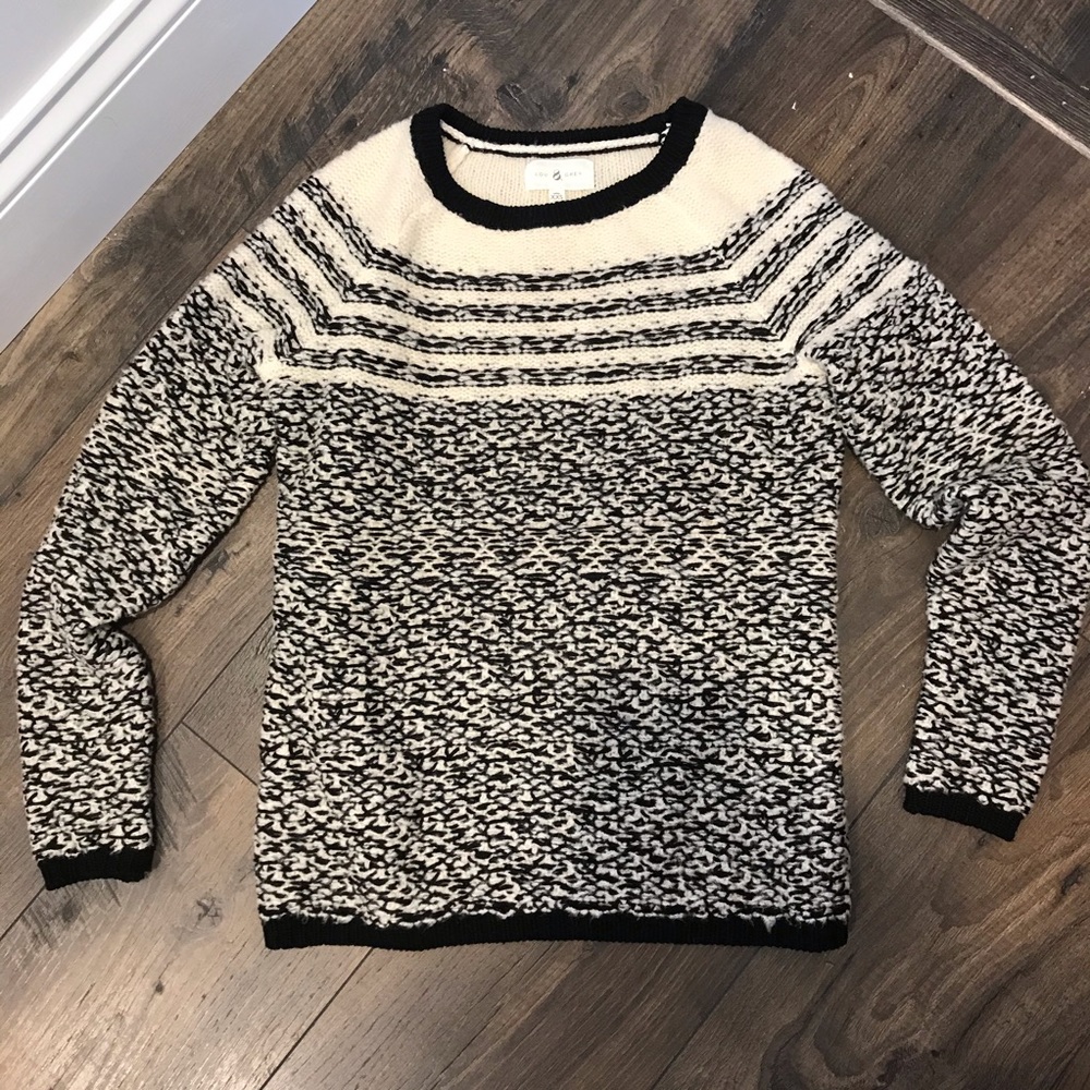 LOFT Lou & Grey Black & White Sweater XXSP